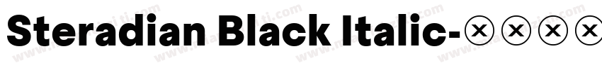 Steradian Black Italic字体转换